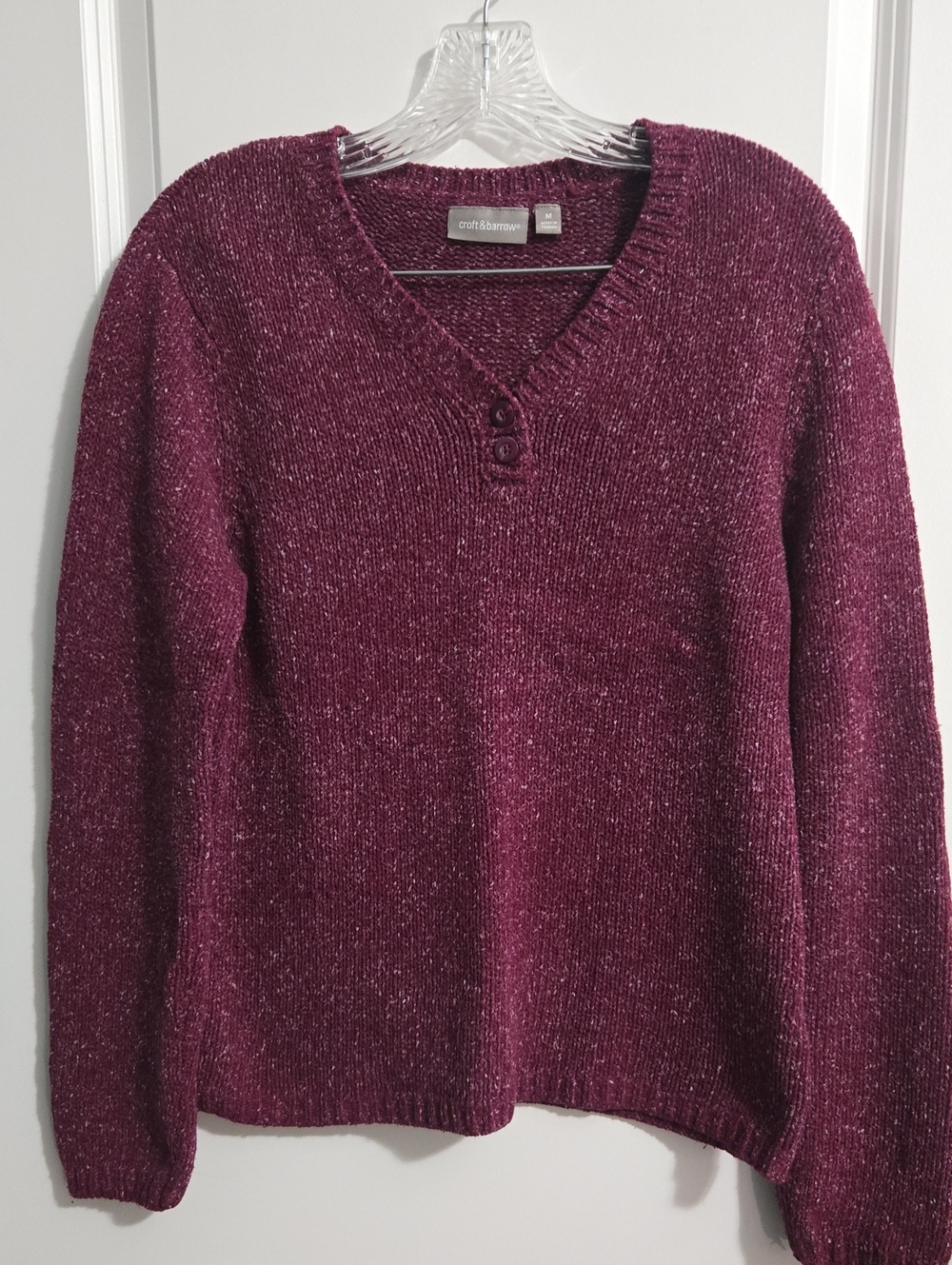 croft & barrow Burgundy V-Neck